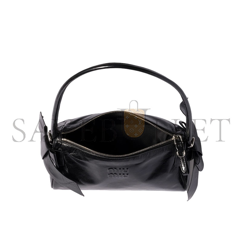 MIU MIU SHINY LEATHER POUCH 5NE029 (21*12.5*9.5cm)